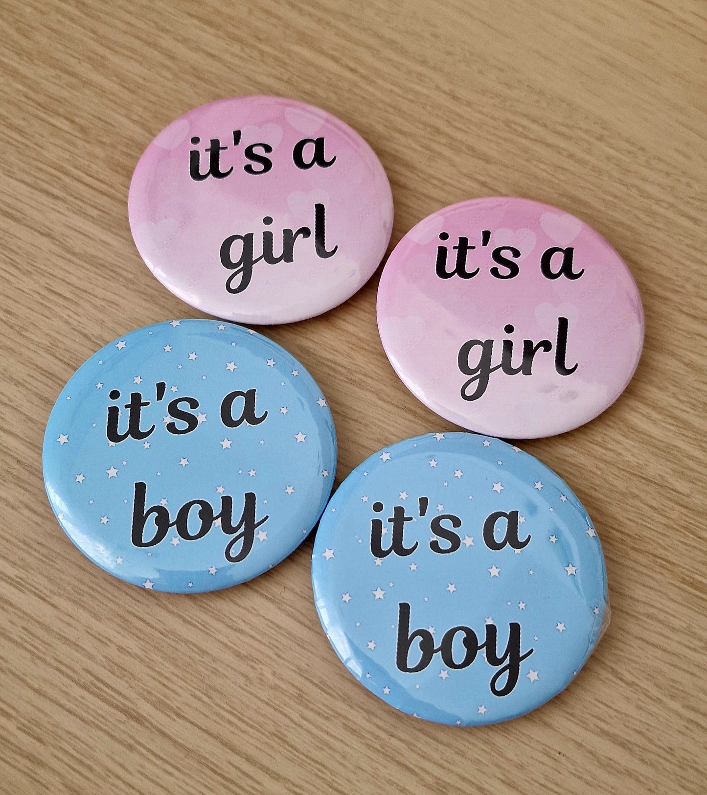 Custom badges 58mm set of 6 pcs