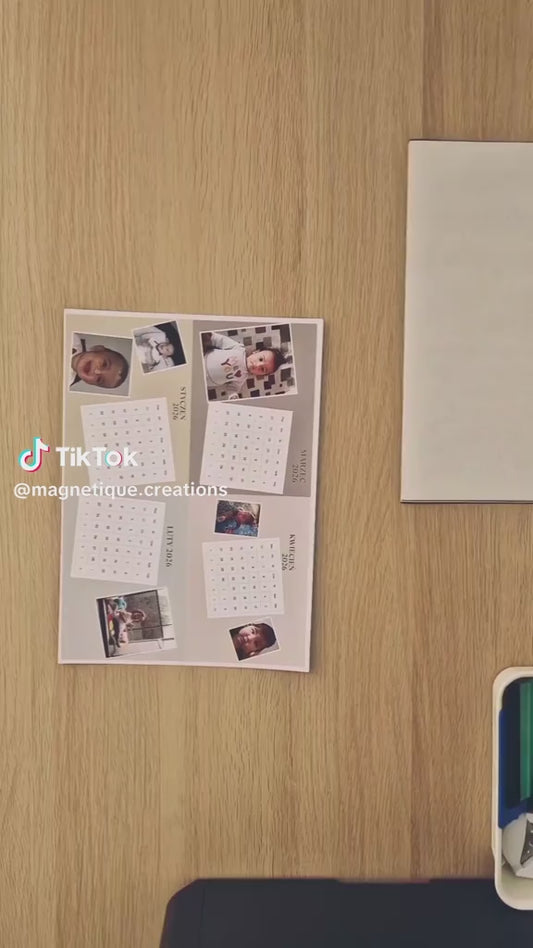 Custom magnetic calendar 12 months